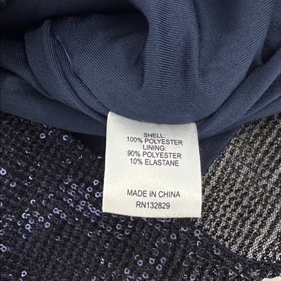 Lovers + Friends Sequin Mini Dress Short Sleeve Bodycon Cocktail Glam Navy XXS - Picture 7 of 7